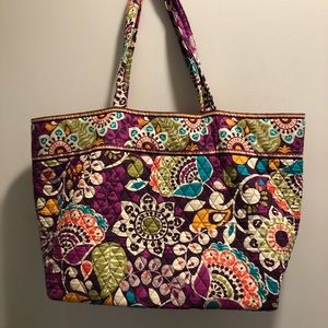 Large Vera Bradley plum crazy tote